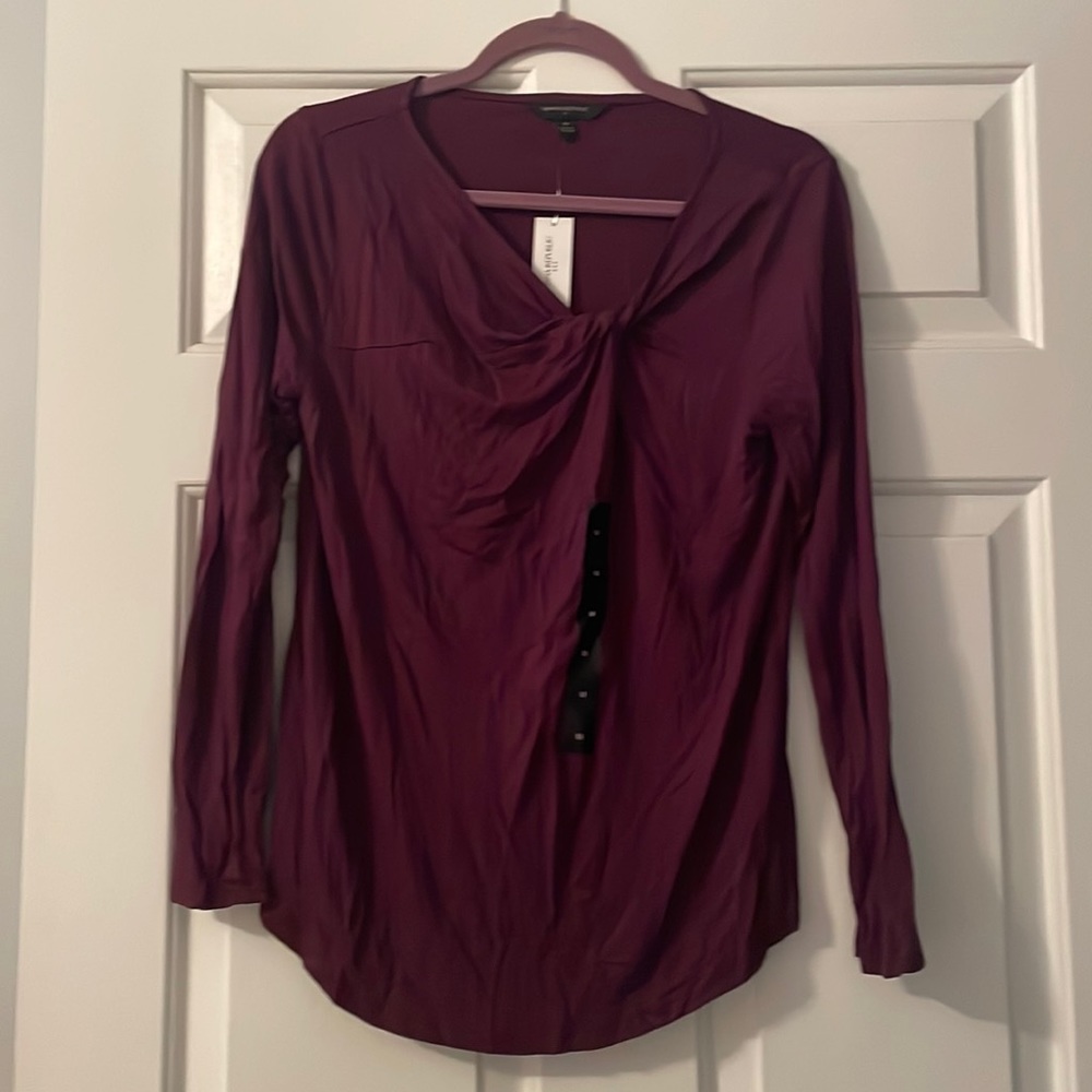 Maroon long sleeve top